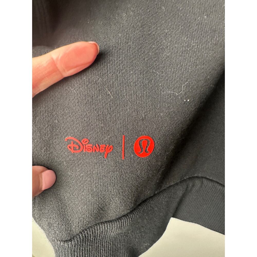 Lululemon x Disney Steady State Crew Sweatshirt Red Mickey Mouse Sz XS BLACK D53 - Picture 7 of 9